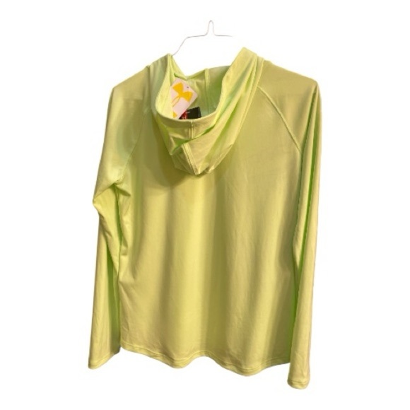 NEW! Girls Under Armour Lime Green HeatGear Running Hoodie - Picture 3 of 5